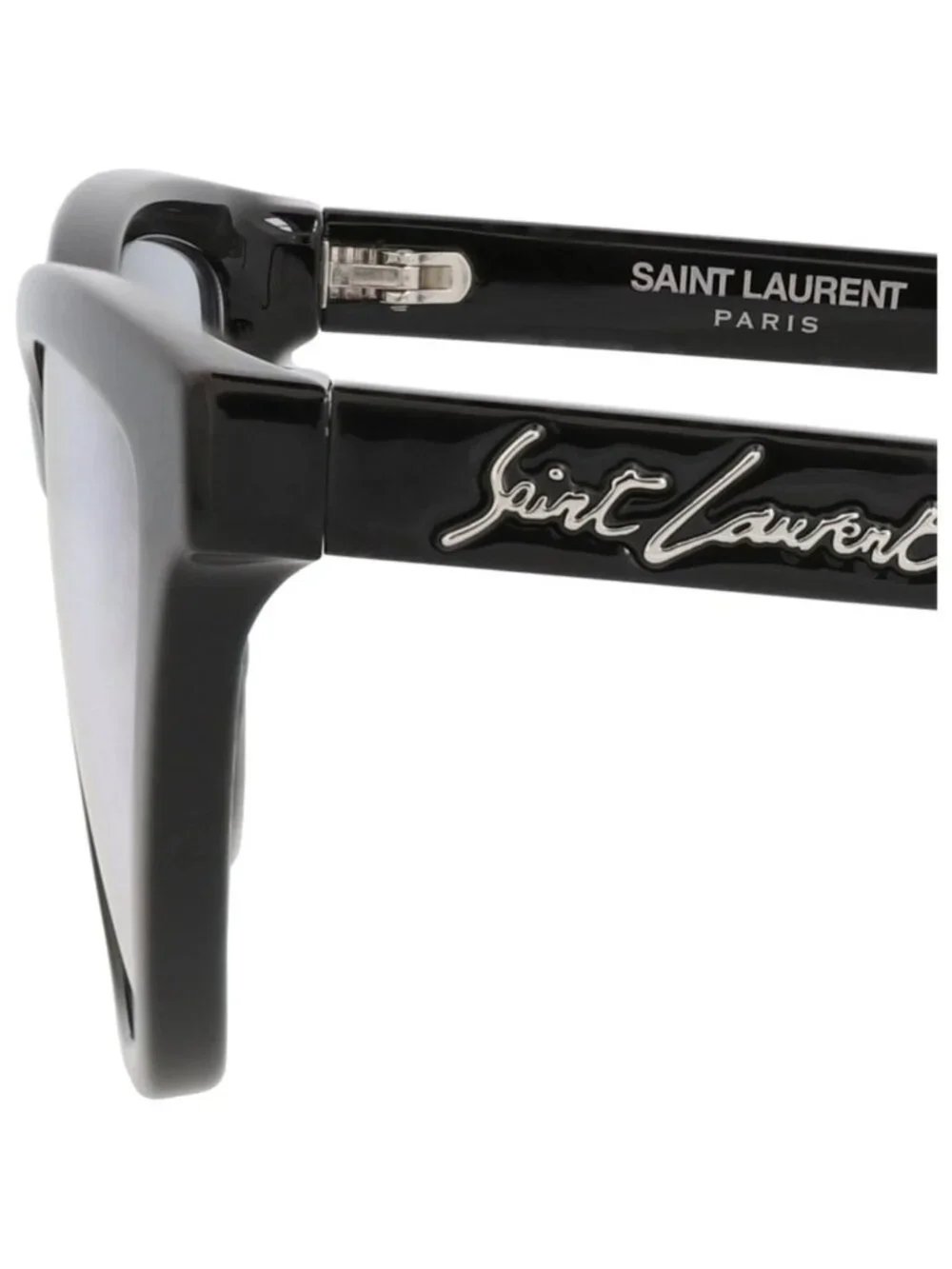 New Saint Laurent Women's Sunglasses Cat Eye Injection Frame Black Black Grey